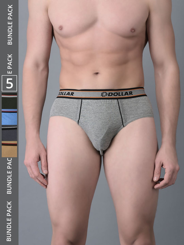 Dollar Bigboss Men's Assorted Pack of 5 Cotton Brief