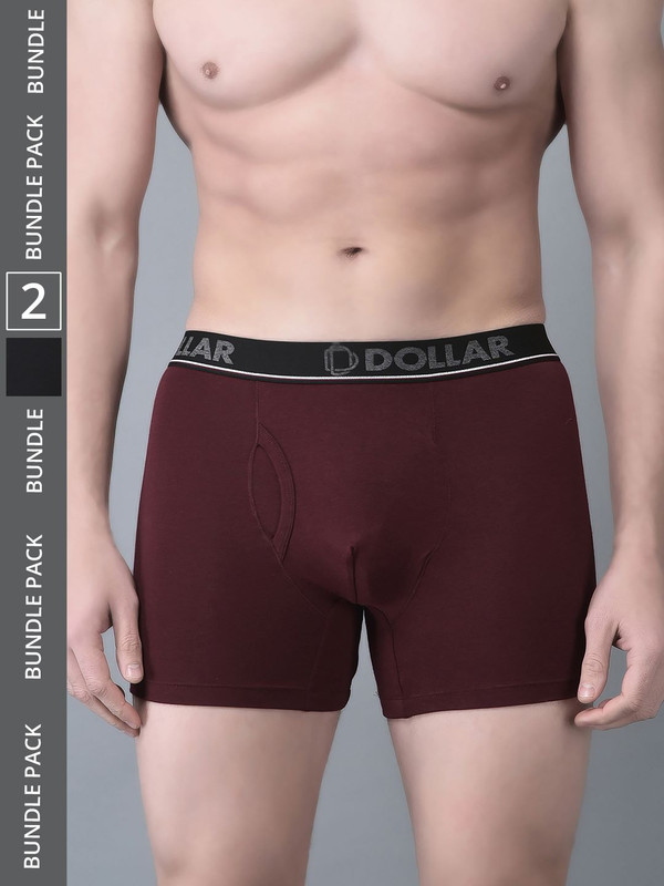 Dollar Bigboss Men's Assorted Pack of 2 Cotton Trunk