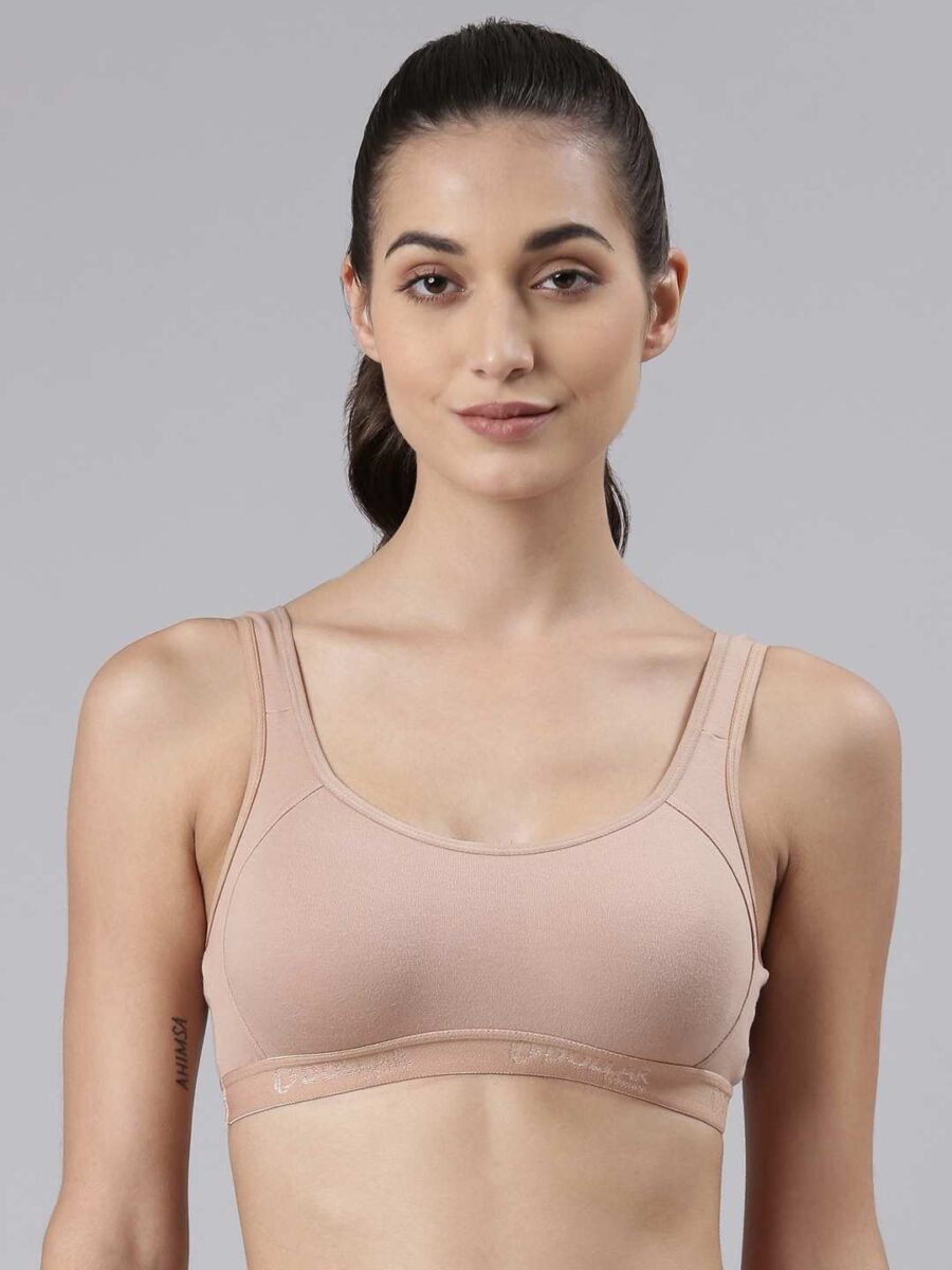 Dollar Missy Pack of 1 Women's Cotton Wire-Free Moulded Sports Bra