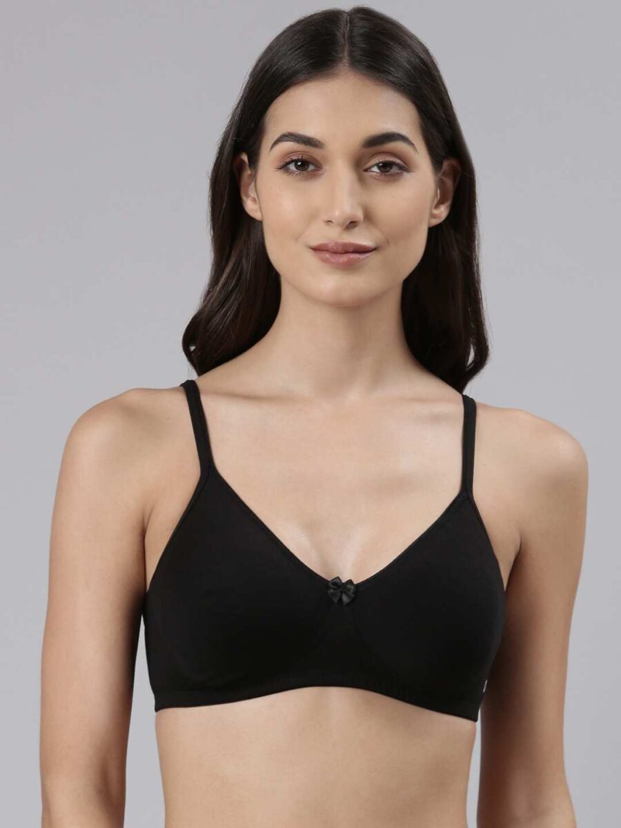 Dollar Missy Pack of 1 Women's Combed Cotton with Stretchy Elastane Wire-Free Basic Support Bra