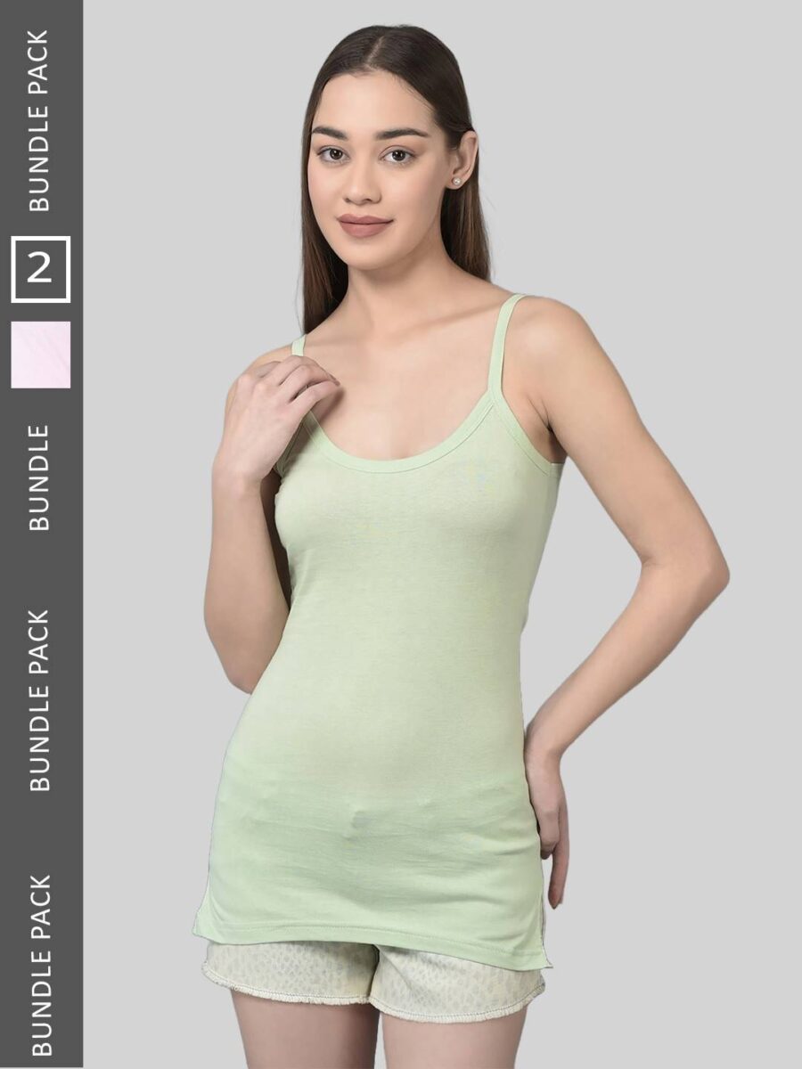 Dollar Missy Pack of 2 Women's Combed Cotton Camisole