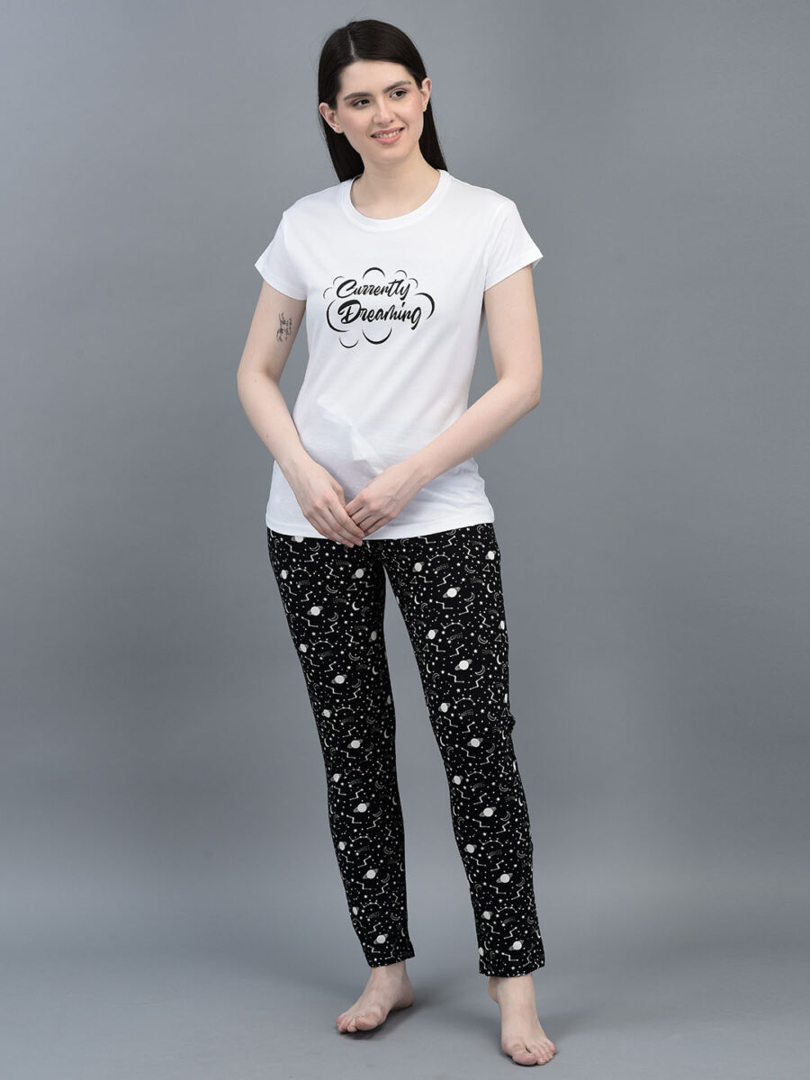Dollar MIssy  Women's Combed Cotton T-Shirt  Pyjama Night Suit
