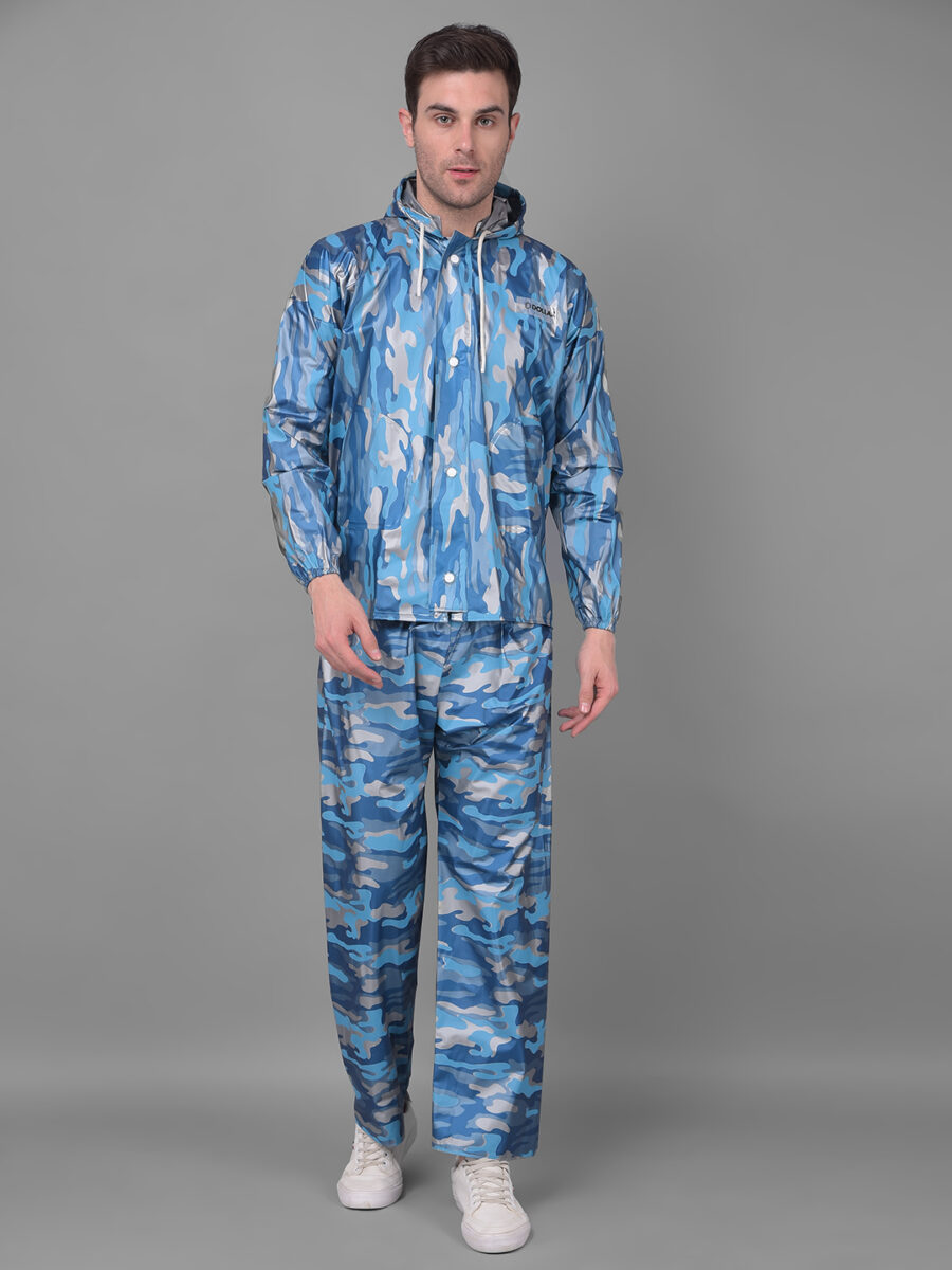Dollar Rainguard Men's PVC Full Sleeve Solid Raincoat With Adjustable Hood and Pocket