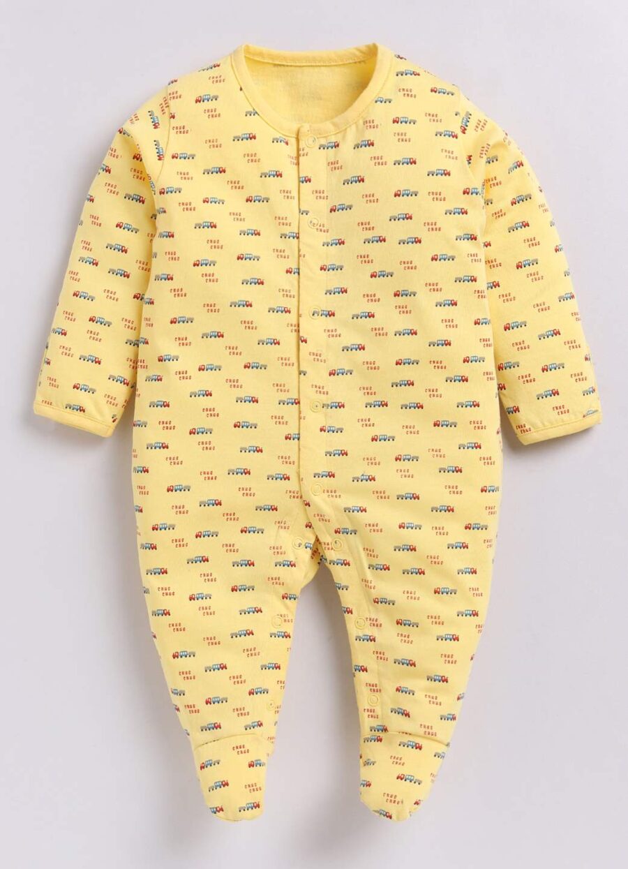 Dollar Yellow Baby Boys & Baby Girls Shoe Romper