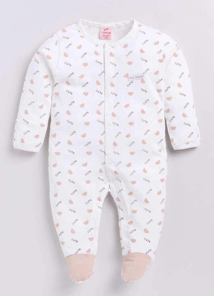 Dollar White Baby Boys & Baby Girls Shoe Romper