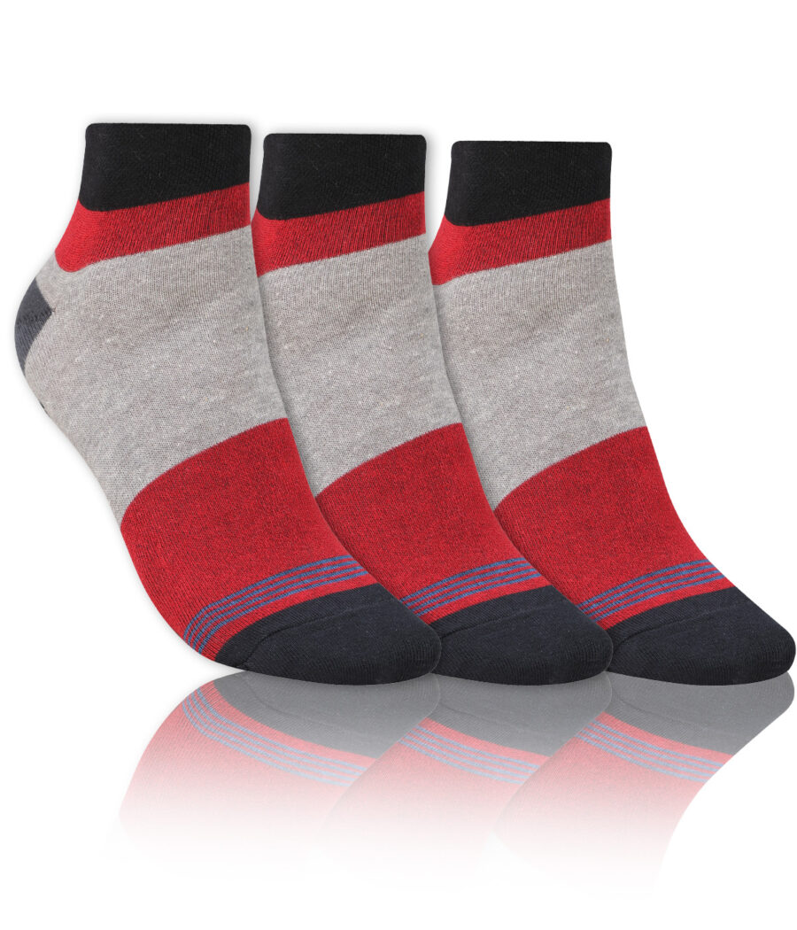 Dollar Casual Ankle Length Cotton Socks For Men's In ( Pack of 3 )