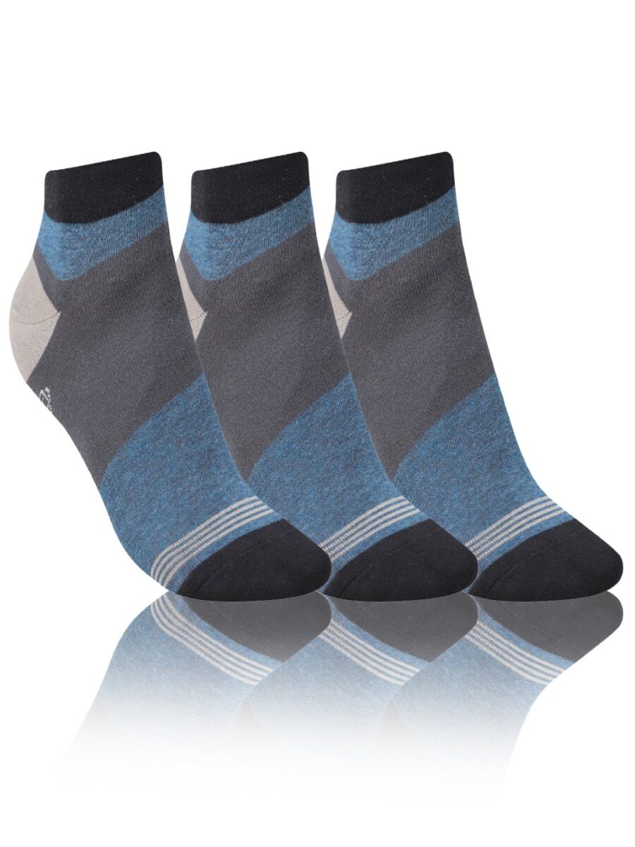 Dollar Casual Ankle Length Cotton Socks For Men's In ( Pack of 3 )