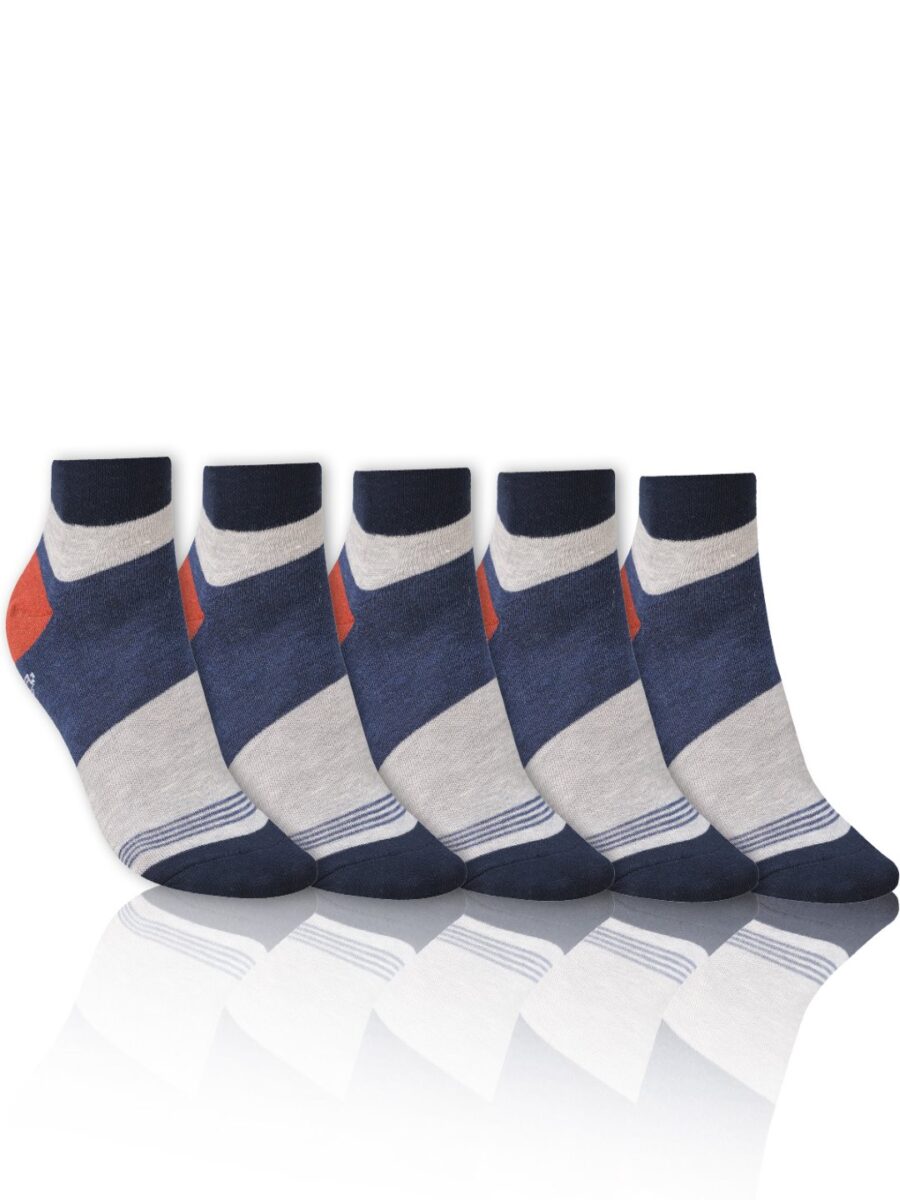 Dollar Casual Ankle Length Cotton Socks For Men's In ( Pack of 5 )