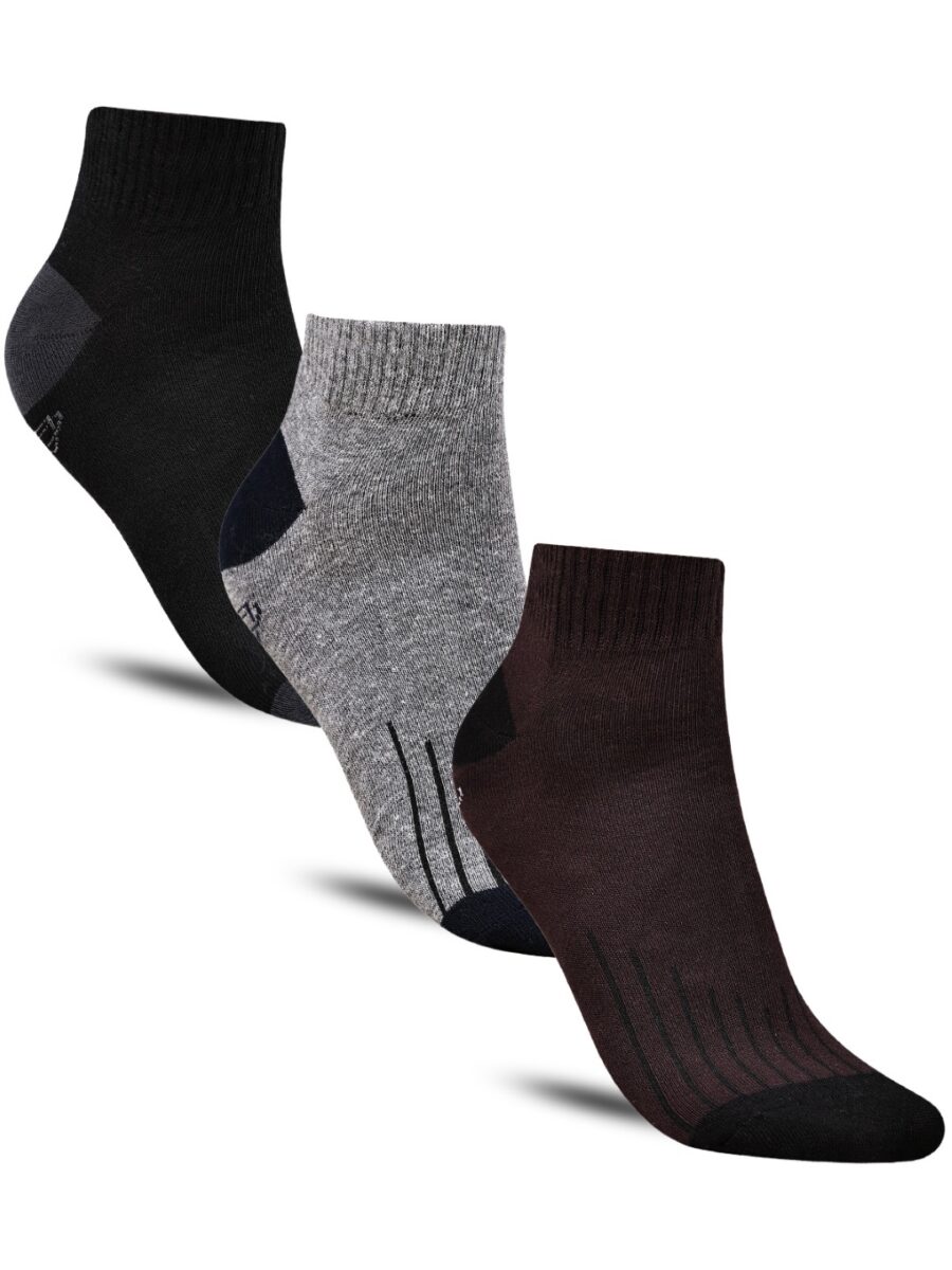 Dollar Casual Ankle Length Cotton Socks For Men's In ( Pack of 3 )