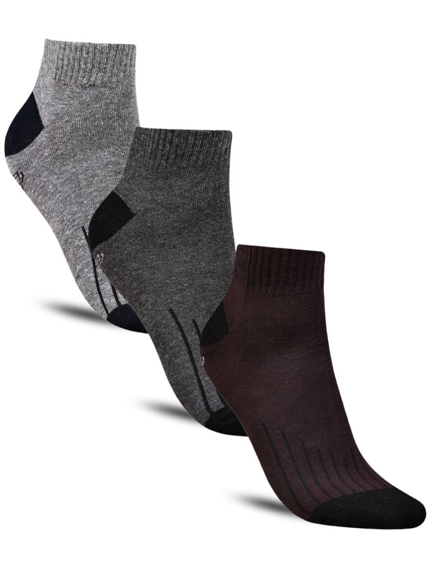 Dollar Casual Ankle Length Cotton Socks For Men's In ( Pack of 3 )