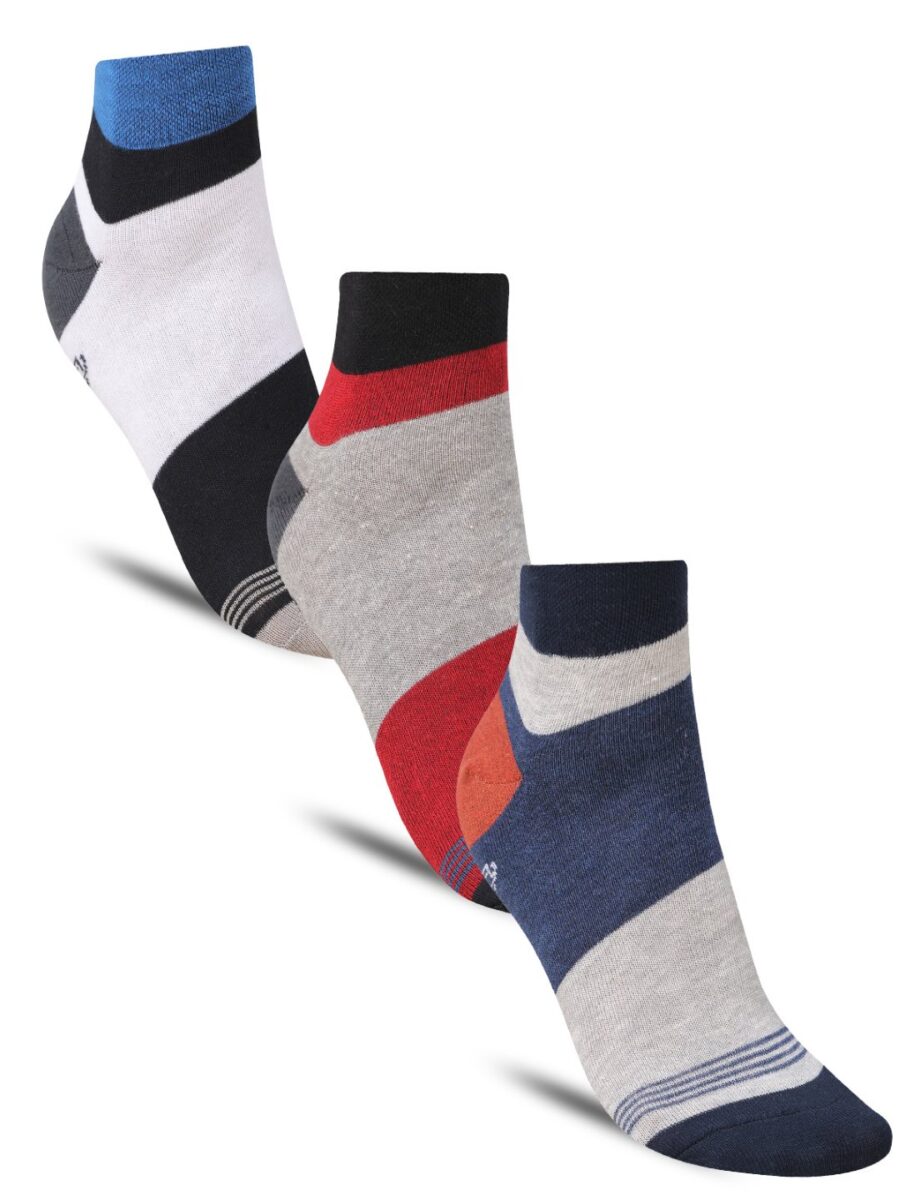 Dollar Casual Ankle Length Cotton Socks For Men's In ( Pack of 3 )