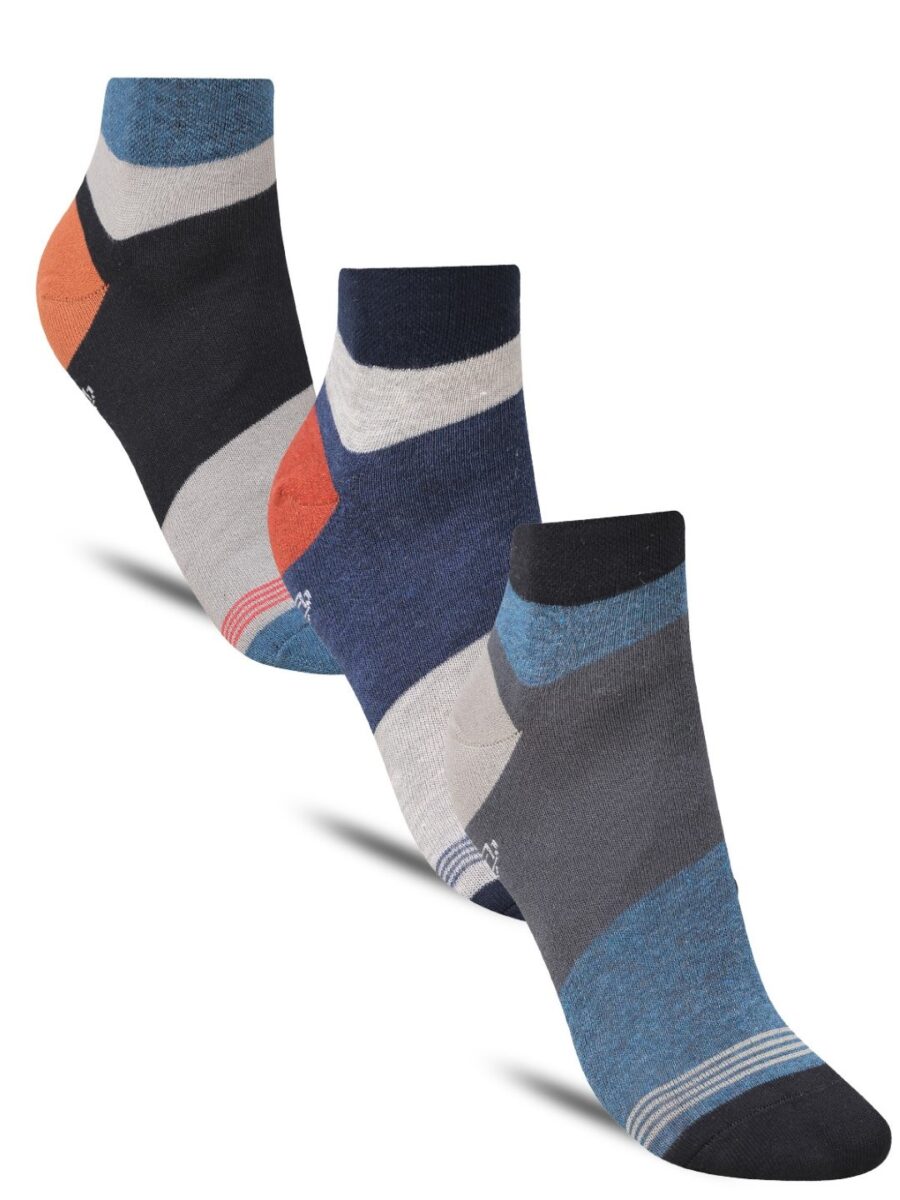 Dollar Casual Ankle Length Cotton Socks For Men's In ( Pack of 3 )