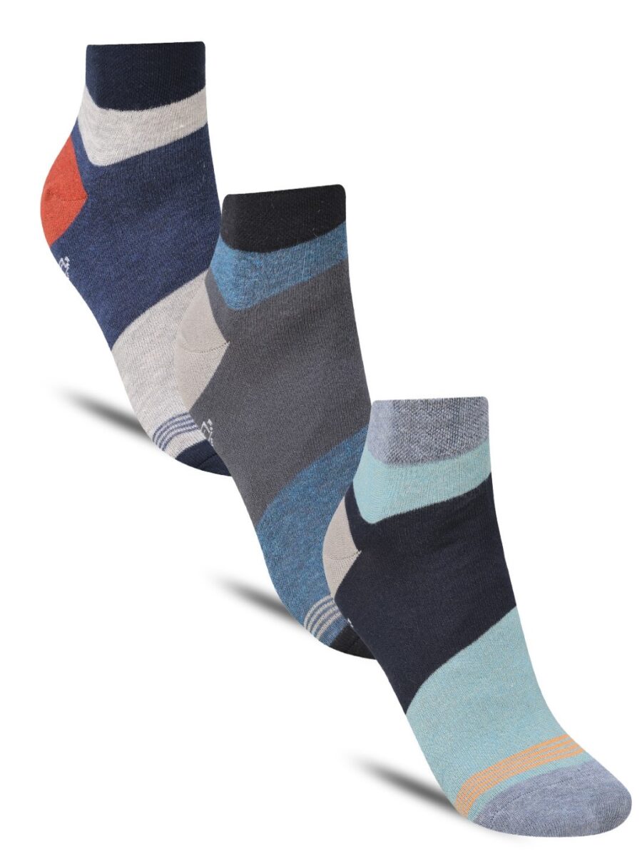 Dollar Casual Ankle Length Cotton Socks For Men's In ( Pack of 3 )