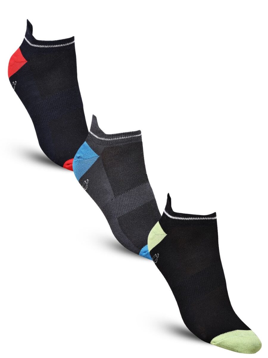 Dollar Sports Ankle Length Cotton Socks For Men's In ( Pack of 3 )