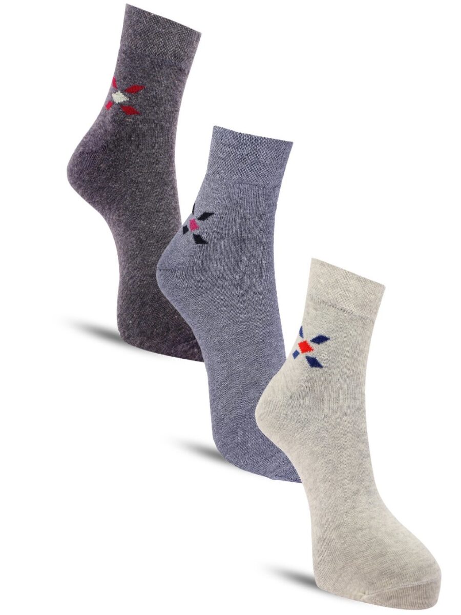 Dollar Formal Ankle Length Cotton Socks For Men's In ( Pack of 3 )