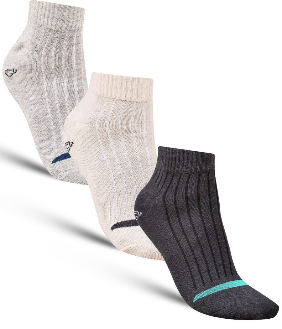 Dollar Casual Ankle Length Cotton Socks For Men's In ( Pack of 3 )