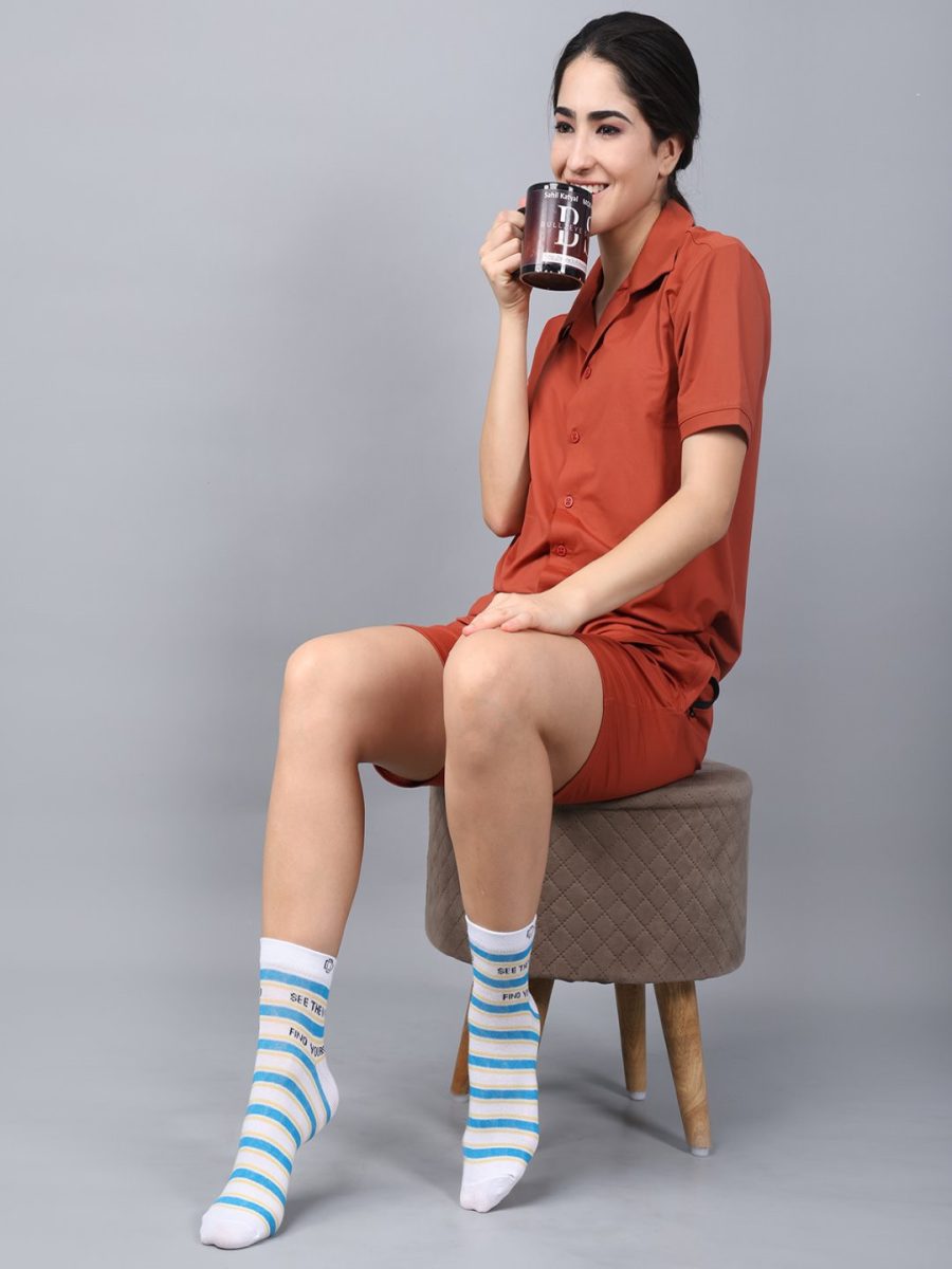 Dollar Casual Ankle Length Cotton Socks For Women's (Pack of 3)