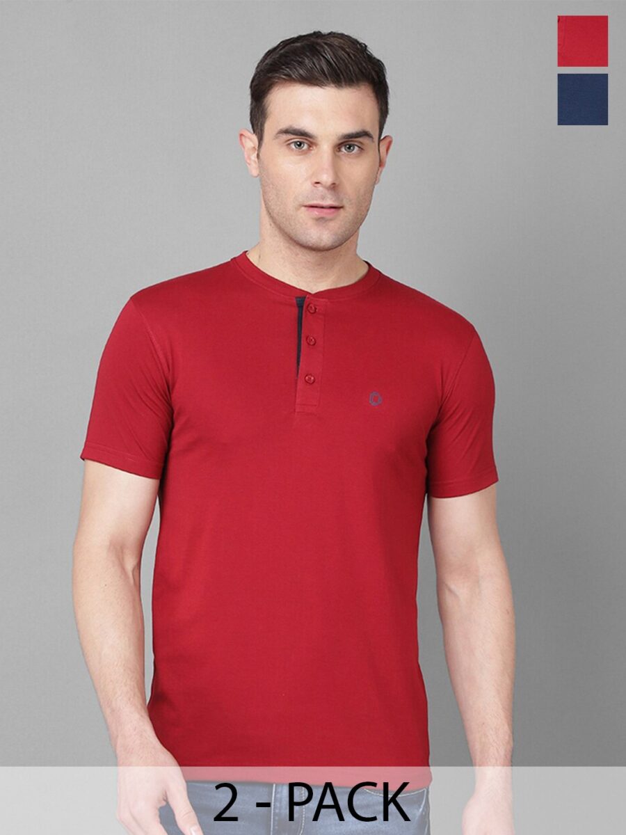 Dollar Men's Casual Henly Neck T-Shirt