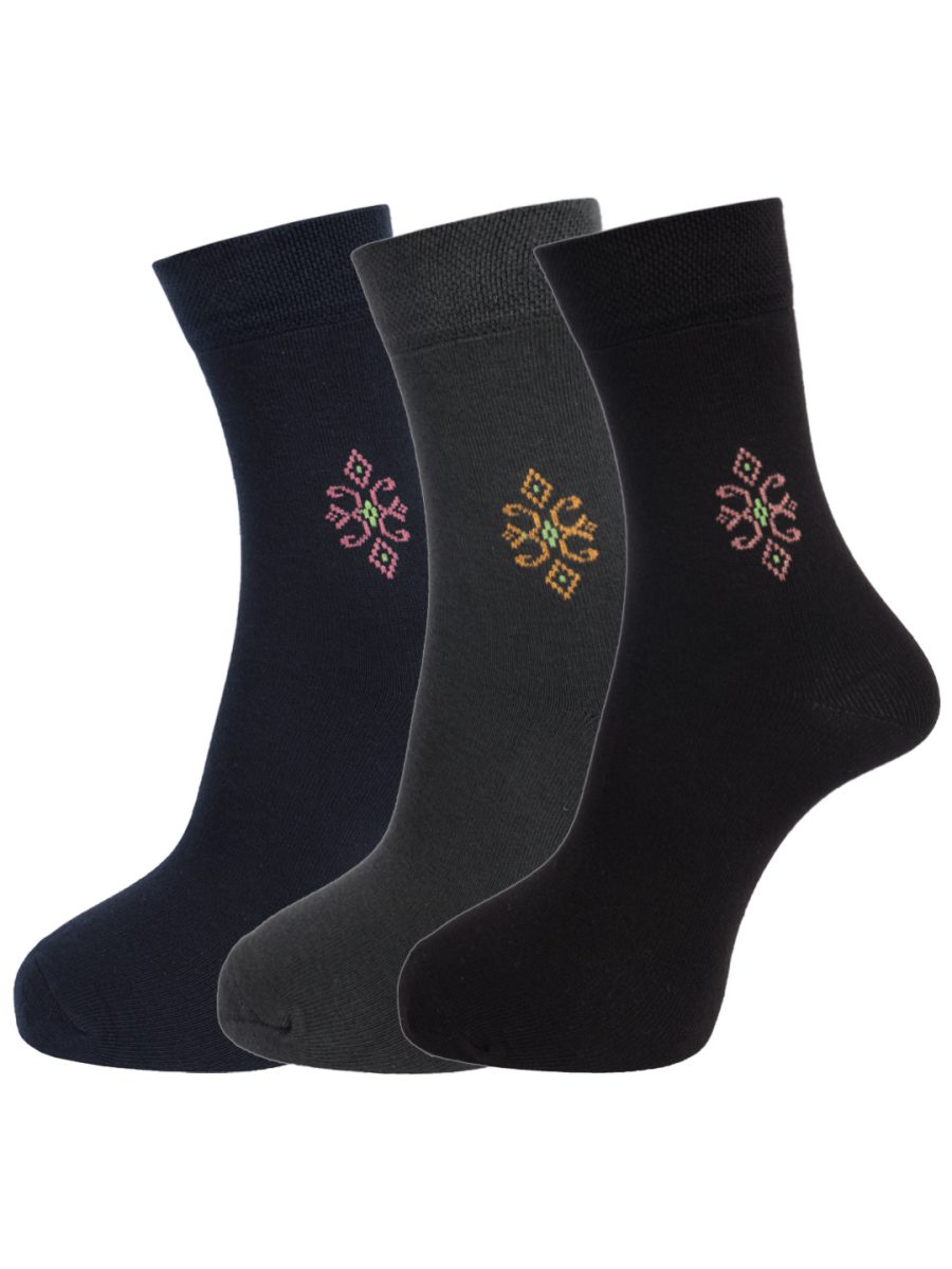 Dollar Socks Full Length Cotton Socks for Mens Free Size (Pack of 3)