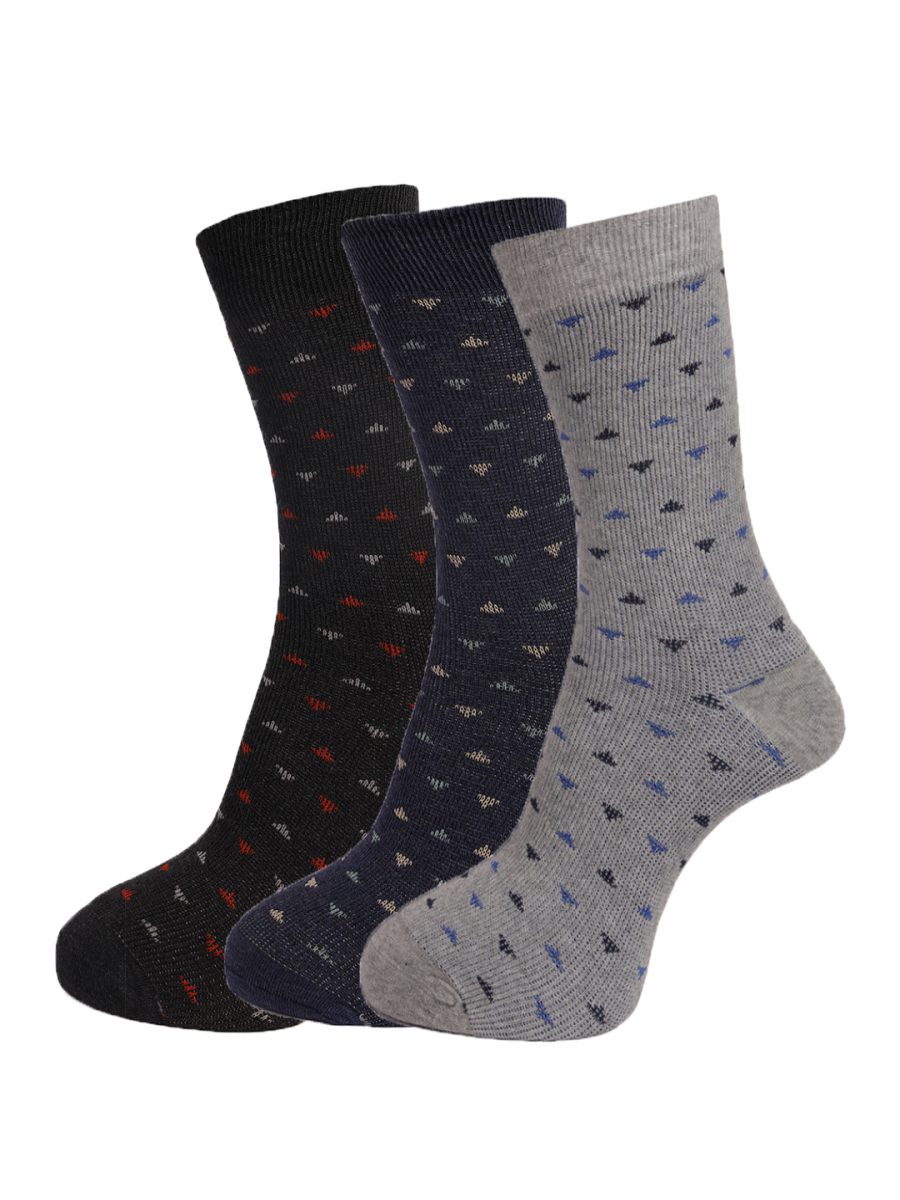 Dollar Socks Full Length Cotton Socks for Mens Free Size (Pack of 3)