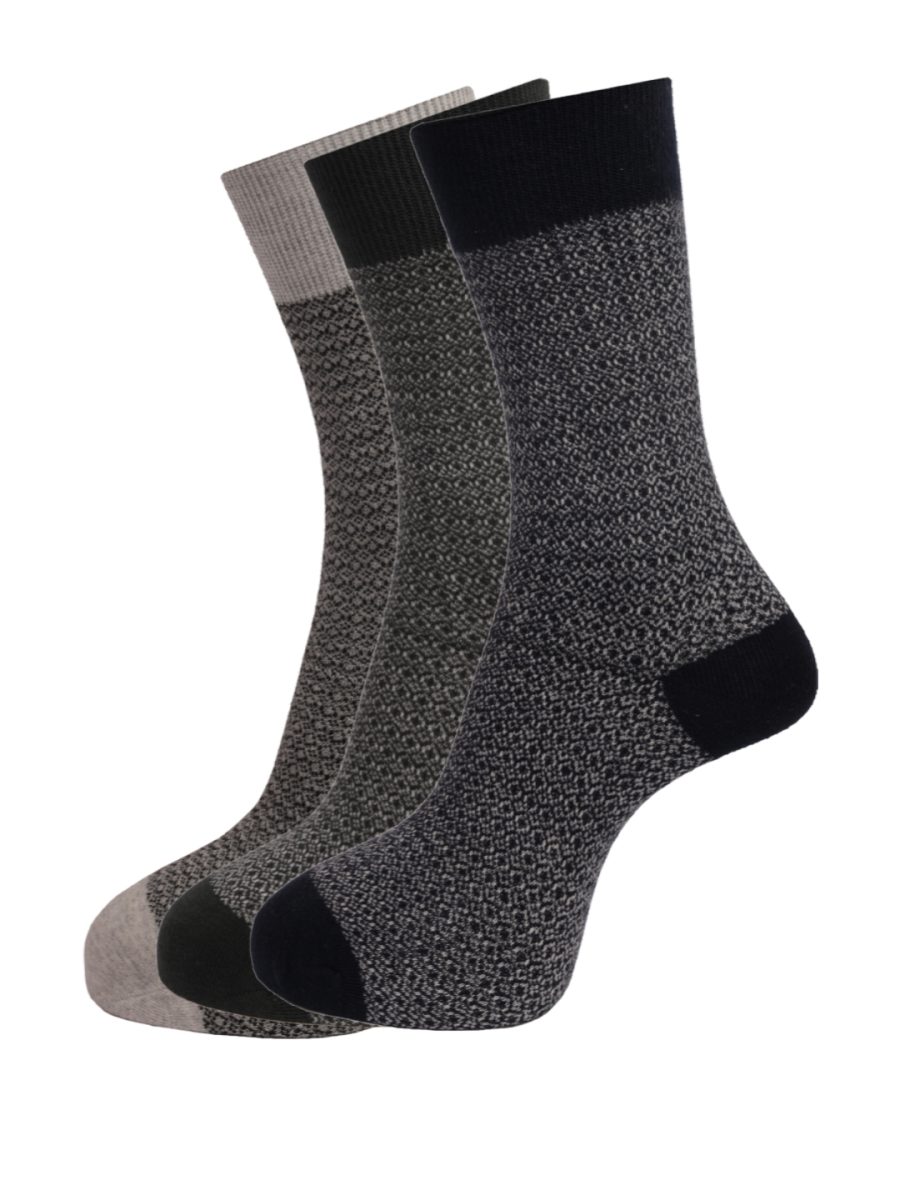 Dollar Socks Full Length Cotton Socks for Mens Free Size (Pack of 3)