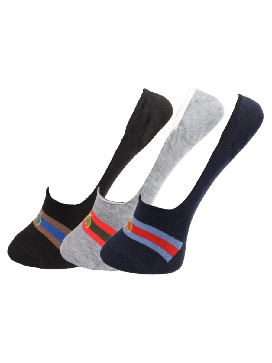 Dollar Cotton No Show Socks for Men's Free Size (Pack of 3)