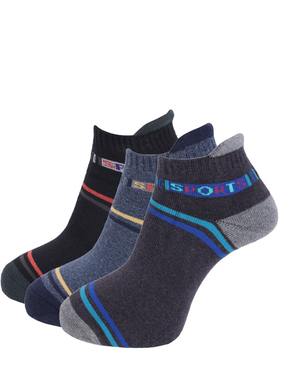 Dollar Socks Low Ankle Cotton Socks for Men's (Pack of 3)