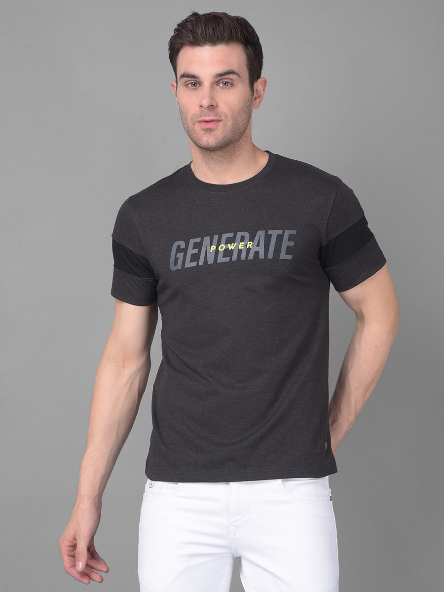 Dollar Men's Casual Round Neck Printed T-Shirt